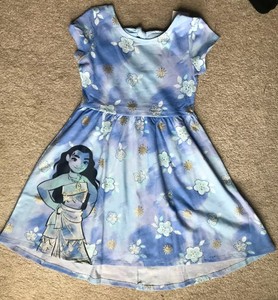 girls blue skater dress