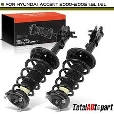 2x Complete Strut & Coil Spring Assembly for Hyundai Accent 2000-2005 Rear Side