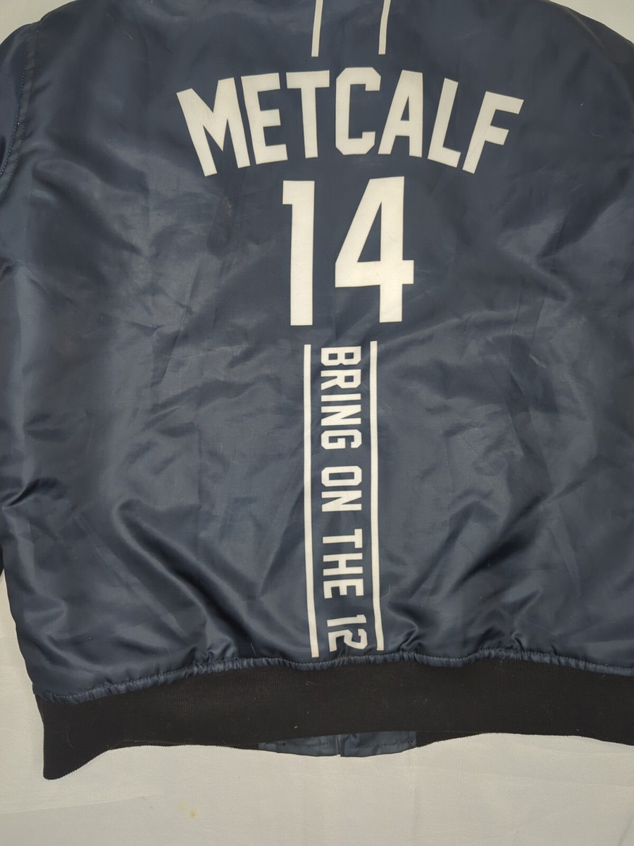 Seattle Seahawks DK Metcalf Bomber Varsity Jacket Mens LARGE XL