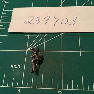 Vintage Silver Man With Organ Grinder And Monkey Charm