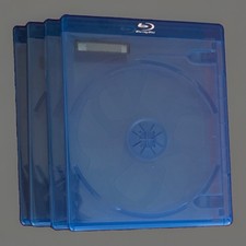  Qty 4 Genuine Viva  lite 2-Disc Double Logo 12.5mm Blu-ray Replacement Cases