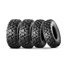 MaxAuto Set of 4 AT25x8-12 AT25x10-12 ATV UTV Mud Sand Tires,25x8x12 Front ...