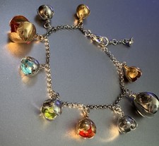 Ted Baker Engraved Flower Bud Crystal Bracelet Silver Tone Valentines 