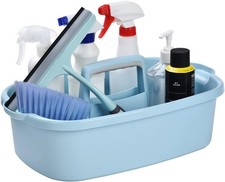 Large Cleaning Supplies Caddy W/ Handle Plastic Storage Bucket Organizer