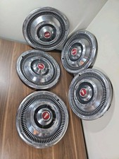 Vintage 1966 Plymouth Satellite And Valiant Used 14 Inch Set Of 5 Hubcaps As Oem