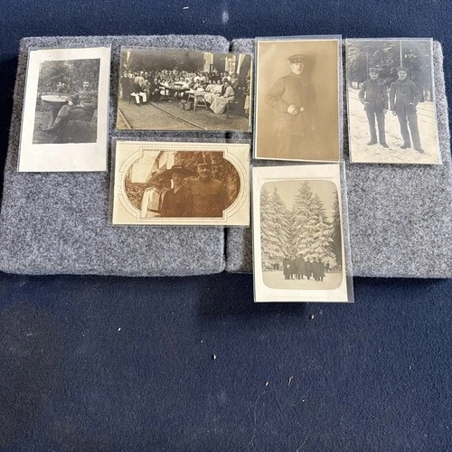 Original RPPC Lot of 6 postcards with Images Of Family And Military From WW1 Era