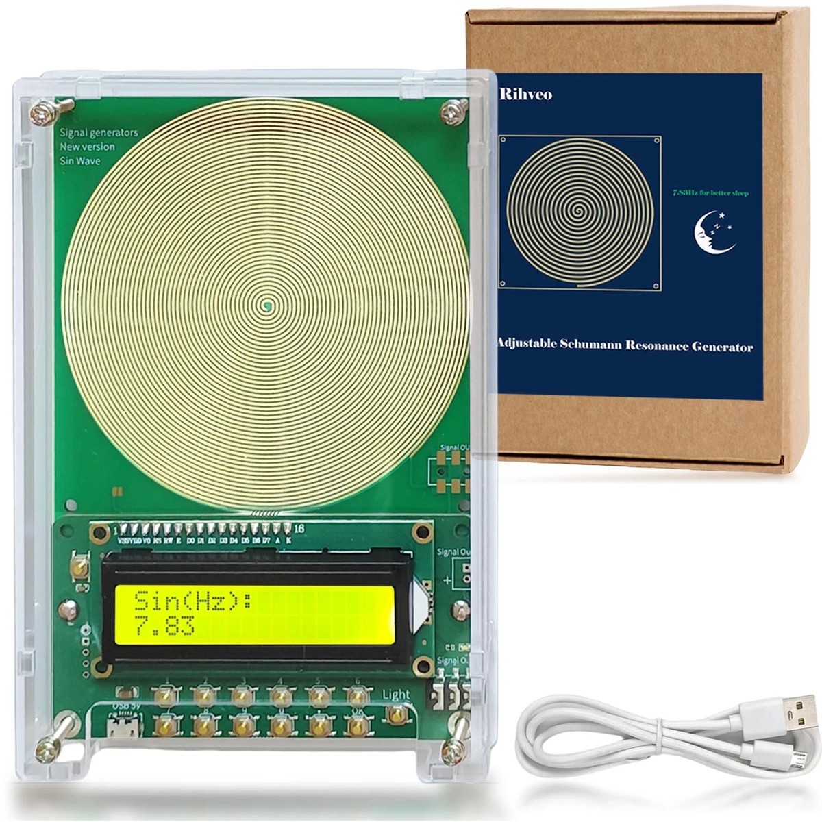 Adjustable Frequency Generator for Healing (0.01Hz-299Khz), 7.83Hz