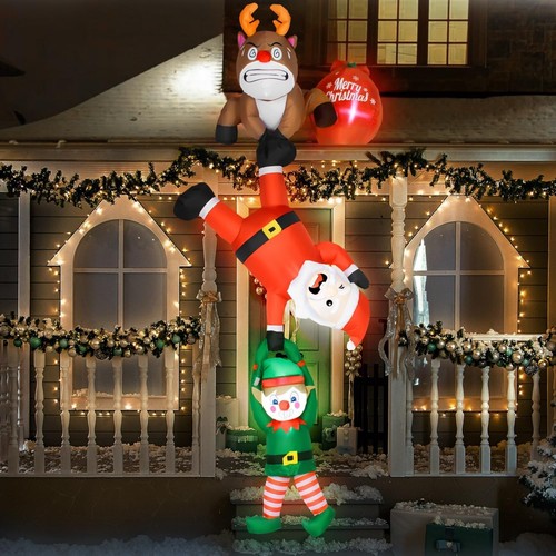 Inflatable Reind 8FT Hanging Christmas Inflatable Outdoor Decoration, Christmas ...