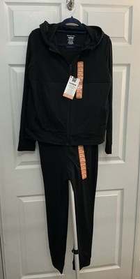NWT Members Mark Boys XXL 18/20 Favorite Soft Full Zip Media Hoodie/Pants Black