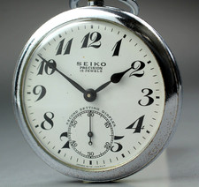 Vintage 1969 [Exc+5] SEIKO PRECISION 9119-0020 Railway Hand Winding Pocket Watch