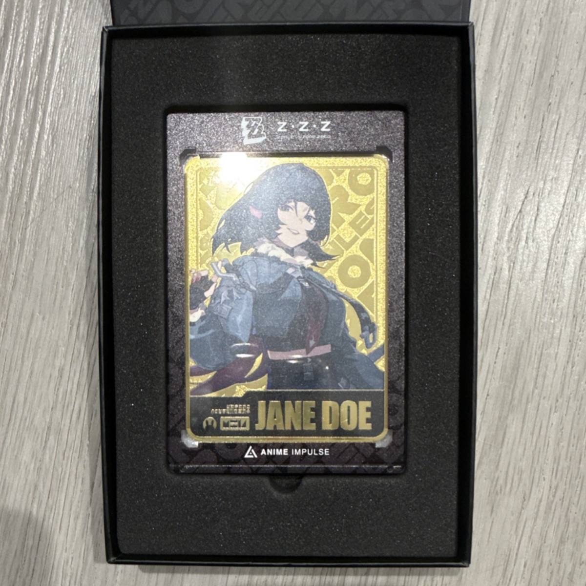 ANIME IMPULSE Exclusive ZZZ GOLD Jane Doe metal art card (series 3