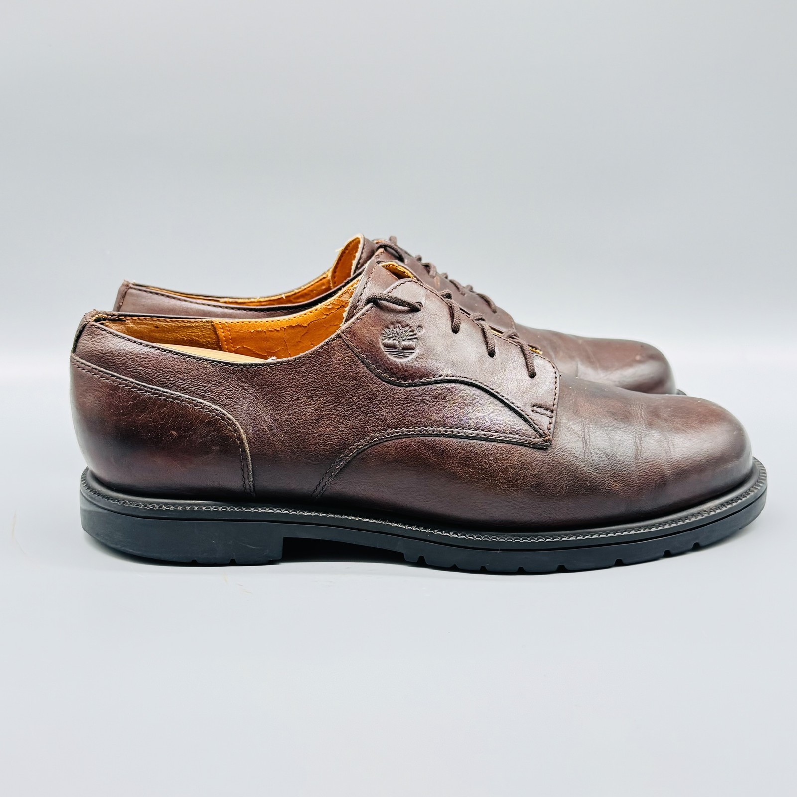 SAOLA Scarpe Timberland uomo 10 5 W pelle marrone ACT impermeabili eleganti comode Oxford