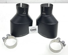 Milltek Cerakote Black Oval Exhaust Tips Only Pair for Audi RS3 8v RS6 S4 S5 B8