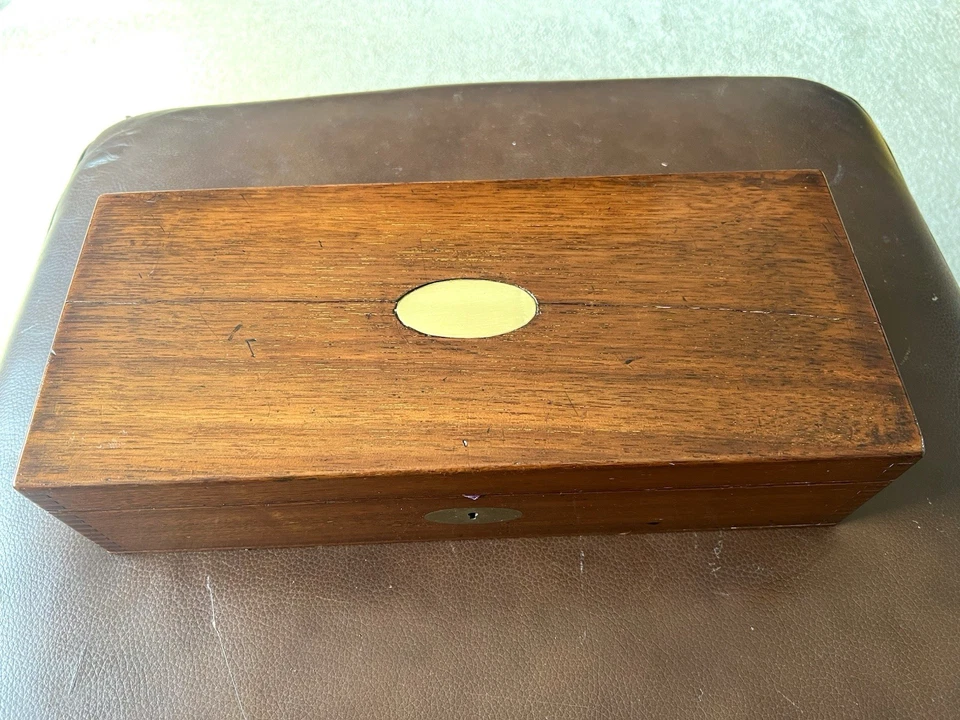 Antiguo juego de instrumentos de dibujo victoriano Stanley Architects dibujante en caja Foto 3 de 4