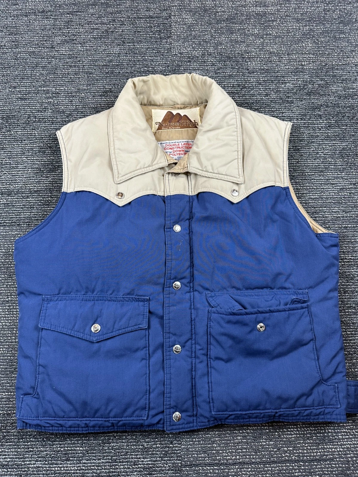 Vintage Natural High Down Vest Puffer Vest