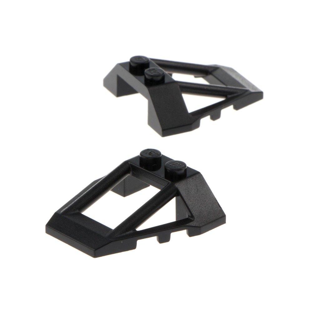 2x Lego Windshield 4x4x1 Black Roll Cage 4213398 28977 47758