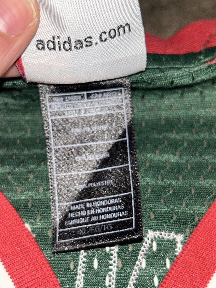 Vintage Adidas NBA Milwaukee Bucks Brandon Jennings XL Green Mens Jersey RARE - Image 3 of 4