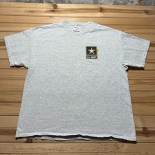 Vintage 90s Y2K US Army Star Logo Graphic Heather T-Shirt USA Made - Size XL