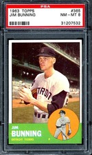 1963 Topps Baseball #365 Jim Bunning PSA 8
