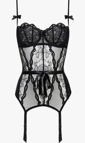Agent Provocateur Classic Range "LOVE"  Black Corset/Basque 32DD BNWT