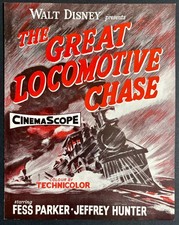 Great Locomotive Chase ORIGINAL Press Book Fess Parker Walt Disney 1956
