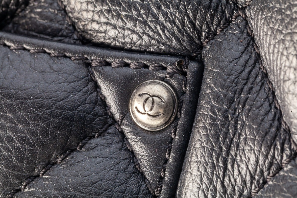 Chanel XXL Travel Flap Bag Black Caviar Leather 16S A91169 Box and