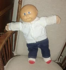 Cabbage Patch Kids '84 HM 4 bald blue eyes dated green signature