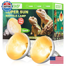 BESTSHOP Heat Lamp Bulbs, 125 Watt Reptile Heat Bulb, Full Spectrum UVA UVB Ligh
