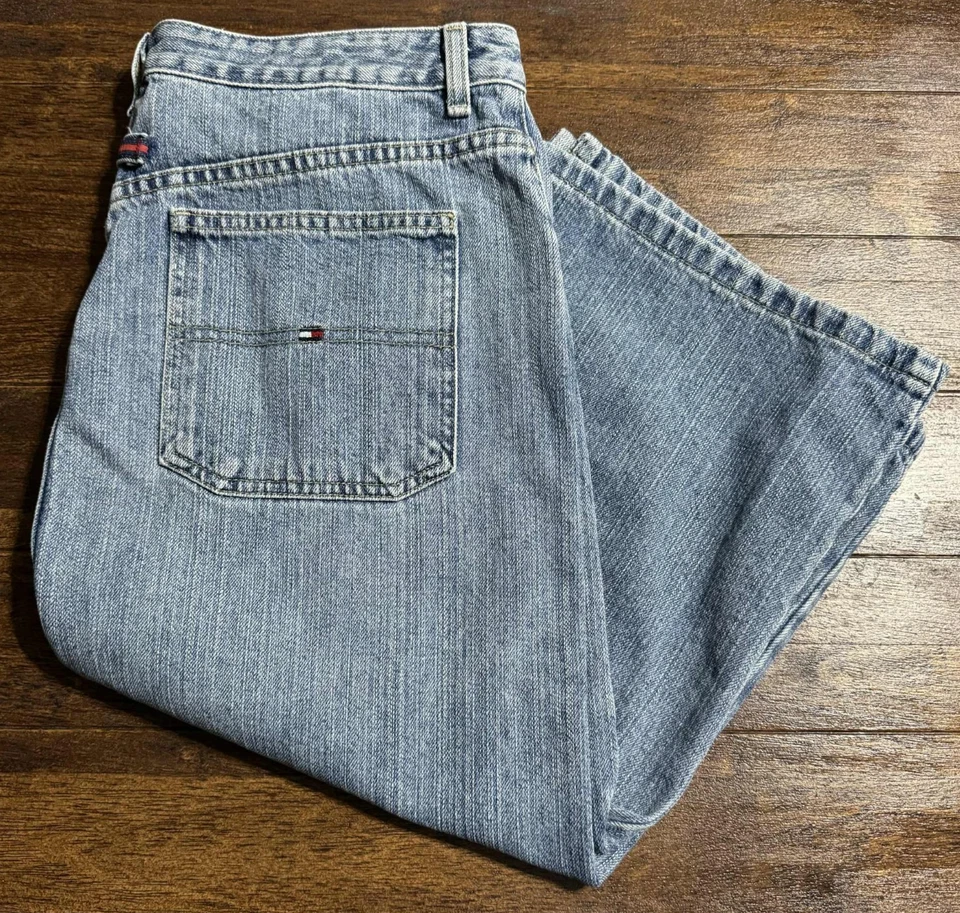 Maxi falda vaquera Tommy Hilfiger para mujer talla 12 pintor ajustada vintage 28 pulgadas Foto 3 de 4