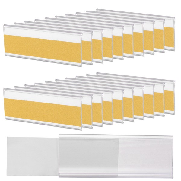 "50 StüCk Regaletikettenhalter, 3 X 1,2\" Regaletikettenstreifen, Etikettenhalter"-image