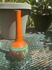 Royal Haeger 1970s Seminole orange glaze vase Alrun Guest lava glaze textured