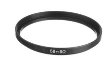 Step-up metal adapter camera ring 58-60 58mm-60mm Anodized Black from US Seller