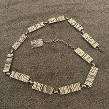 Vintage Christian Dior Metal Miss Dior Belt 1970s Adjustable 30-34 Super Rare