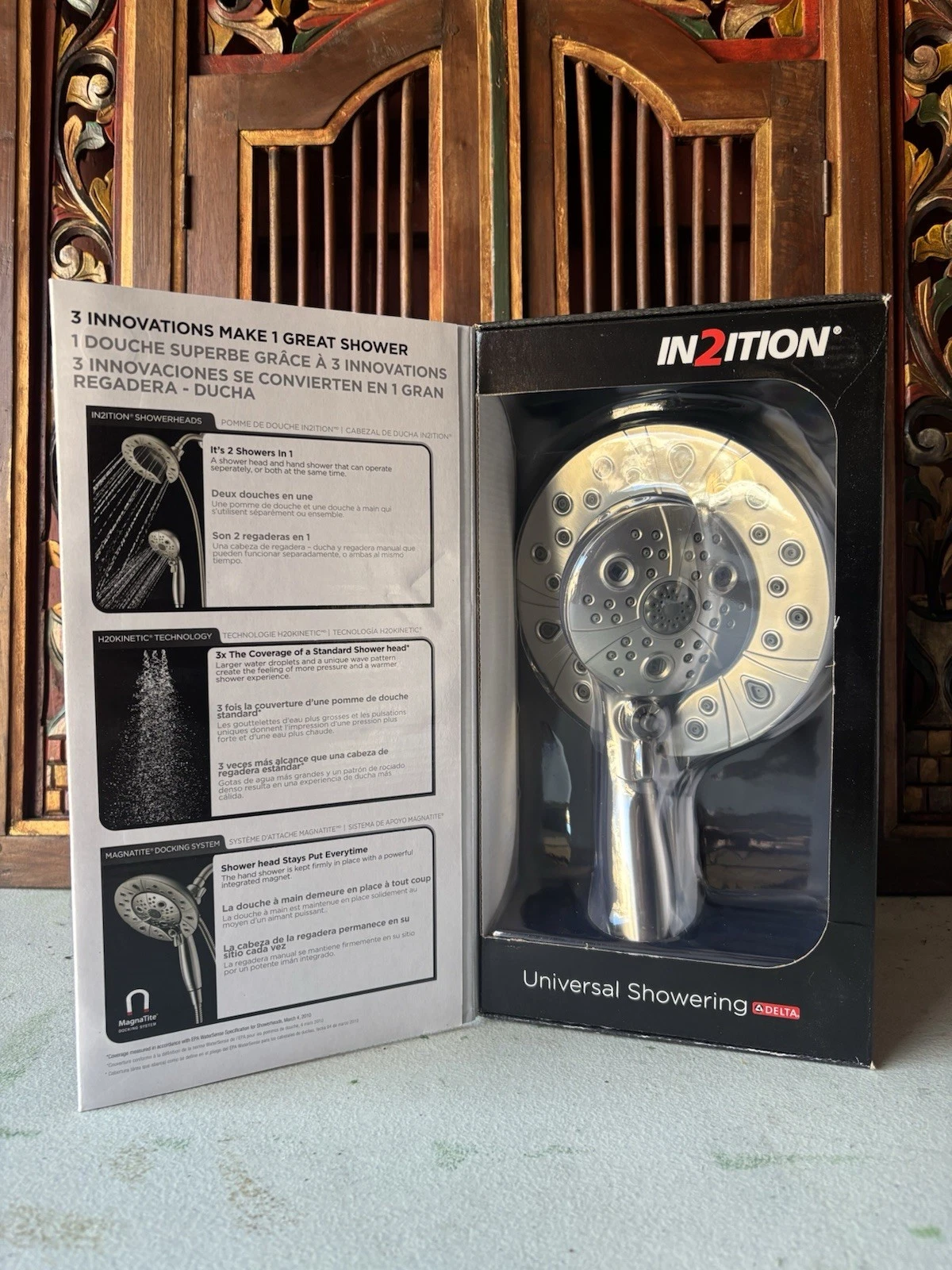 Delta 58480-SS-PR-PK In2ition 1.75 GPM Multi Function Shower Head - Stainless