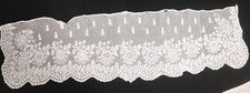 Floral Pattern Embroidery Tulle Floral Trim Flounger