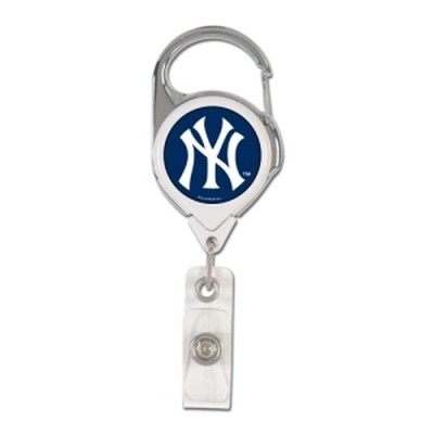 New York Yankees Retractable Metal Badge Holder [NEW] MLB Key Chain ID Ring