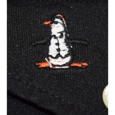 Penguin Shirt VTG Grand Slam Munsingwear Size XS/S 70s Black polo flap pocket