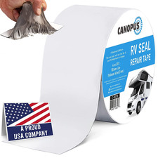 RV Sealant Tape, White, 4 Inch X 20 Feet, Roof Patch Repair Tape, Waterproof Lea