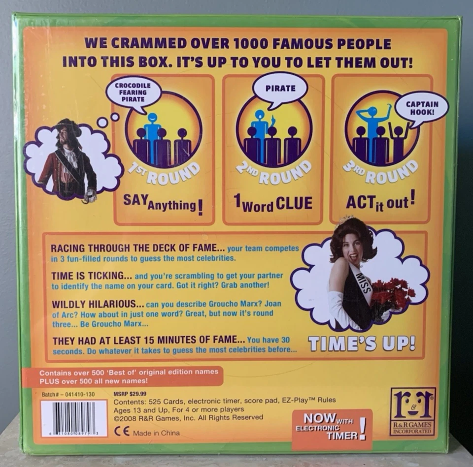 Time's Up! Game - 10th Anniversary Deluxe Edition - Brand New SEALED Mensa- 2008 - Image 2 of 4