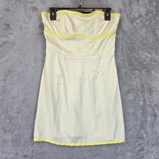 SNDYS. Dress Womens S Butter Yellow Strapless Bustier Mini Bodycon NWT SPDB55
