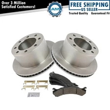 Rear Brake Rotor & Ceramic Pad Set for Chevy Express GMC Savana Van Dually