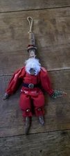 Handmade Primitive Twig Santa w/ Jacket and Tree Christmas Ornament Decor 12"