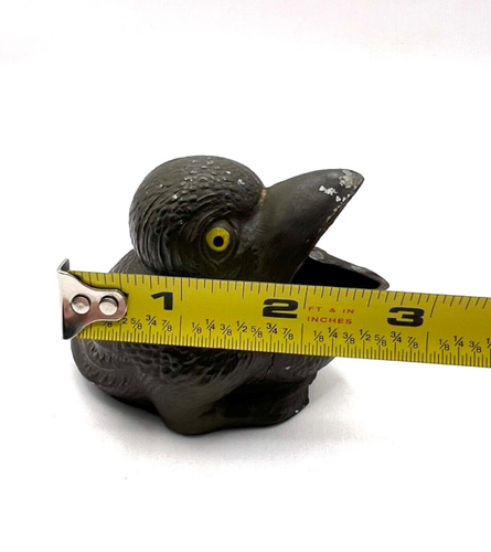Cast Metal Open Mouth Bird Ashtray E. & J. B. - Pat. Nov 16, 1920 - Picture 3 of 13