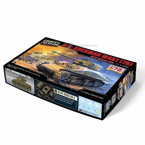 Force of Valor 1/72 873016A U.S. Sherman M4A1 (76) tank model kit - Picture 2 of 12