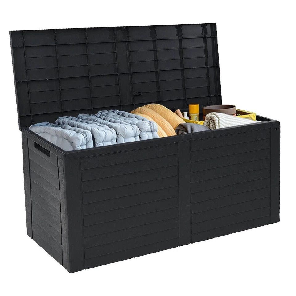 Large Outdoor Storage Box Garden Patio Plastic Chest Lid Container Multibox 240L - Image 3 of 4