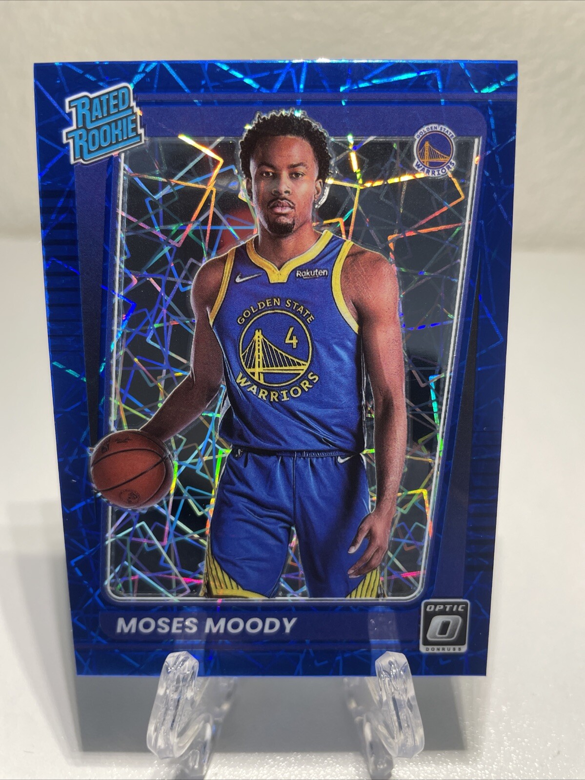 2021-22 Panini Donruss Optic Blue Velocity Prizm MOSES MOODY Rated Rookie #184🔵