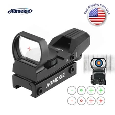 Red Dot Sight Reflex Holographic Scope Tactical Rifle with 20mm Rail Mount USA