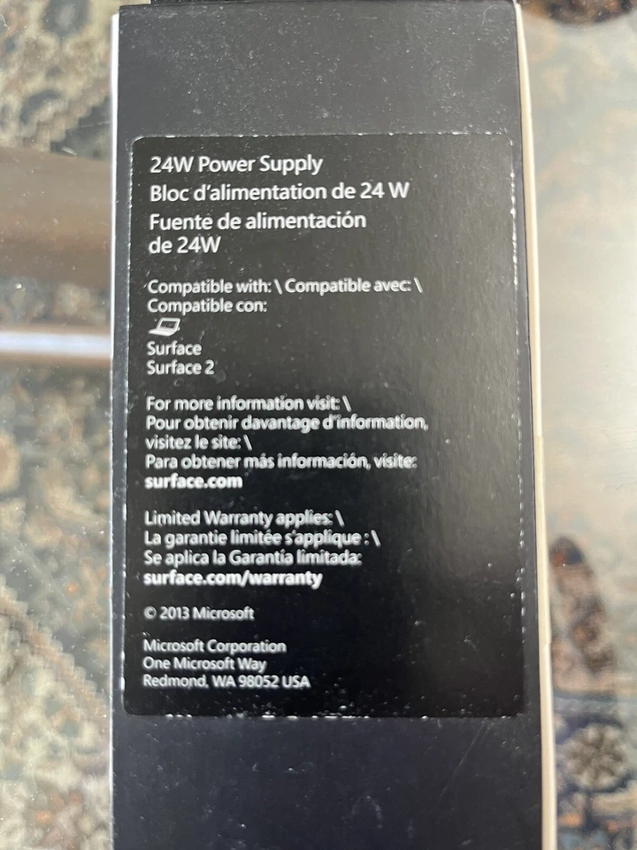 Microsoft Surface 24W Power Supply AC for Surface RT and Surface 2    - Image 3 of 3