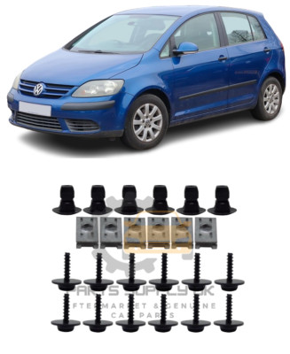 NEW FOR VW GOLF V PLUS 2005-2009 INNER FENDER LINER FIXING CLIPS SET 24x PCS