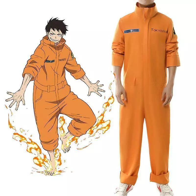 Anime Fire Force No Shouboutai Fire Soldier Cosplay Costume Uniform Set